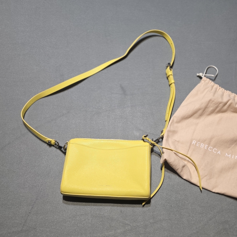 Rebecca Minkoff EUC Lemon Crossbody  PERFECT condition - Length 9in Height 7in - Picture 5 of 8